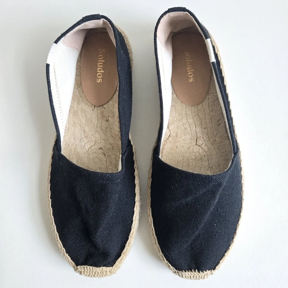 New Soludos Womens Original Dali Noche Black Espadrilles Size 8 US/38.5 EU